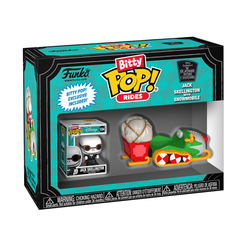 BITTY POP! RIDES JACK SKELLINGTON WITH SNOWMOBILE by THE MIGHTY HOBBY SHOP