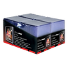 Clear 3x4 inch toploaders and soft sleeves bundle for standard size cards, shown in a side view with 200 count from THE MIGHTY HOBBY SHOP.