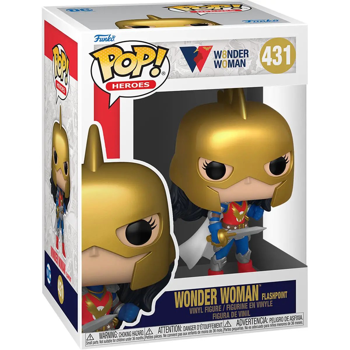 Funko POP! Heroes Flashpoint W W 80th WW action figure from The Mighty Hobby Shop, featuring detailed superhero character design.