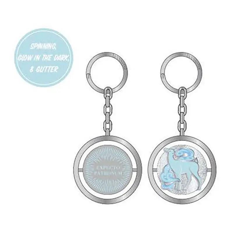 Harry Potter Expecto Patronum universal spinning keychain with magical design and vibrant colors.
