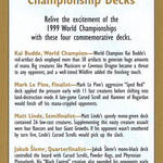 1999 World Championships Ad (WCD-) - World Championship Decks 1999