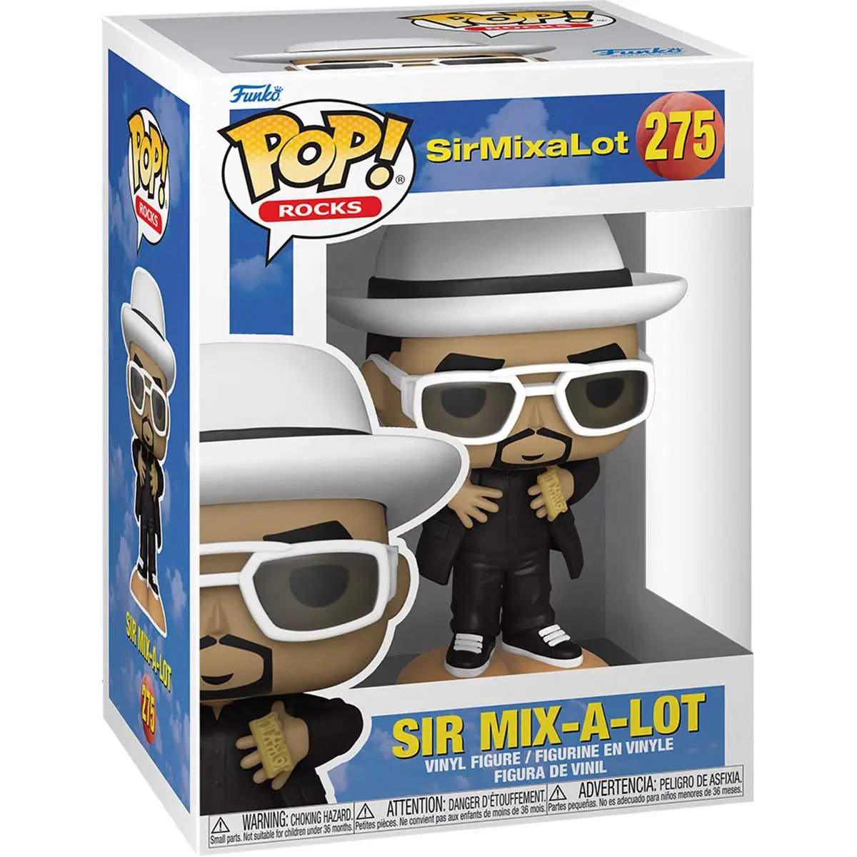 Pop! Rocks Sir Mix-A-Lot vinyl figure from THE MIGHTY HOBBY SHOP, featuring a colorful design and detailed character illustration.