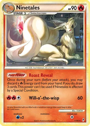 Pokemon: Nintetales Reverse Holo Call of Legends - Light Play