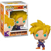 Funko Pop! Dragon Ball Z Super Saiyan Gohan figure, Galactic Toys Exclusive, with spiky golden hair and detailed costume.