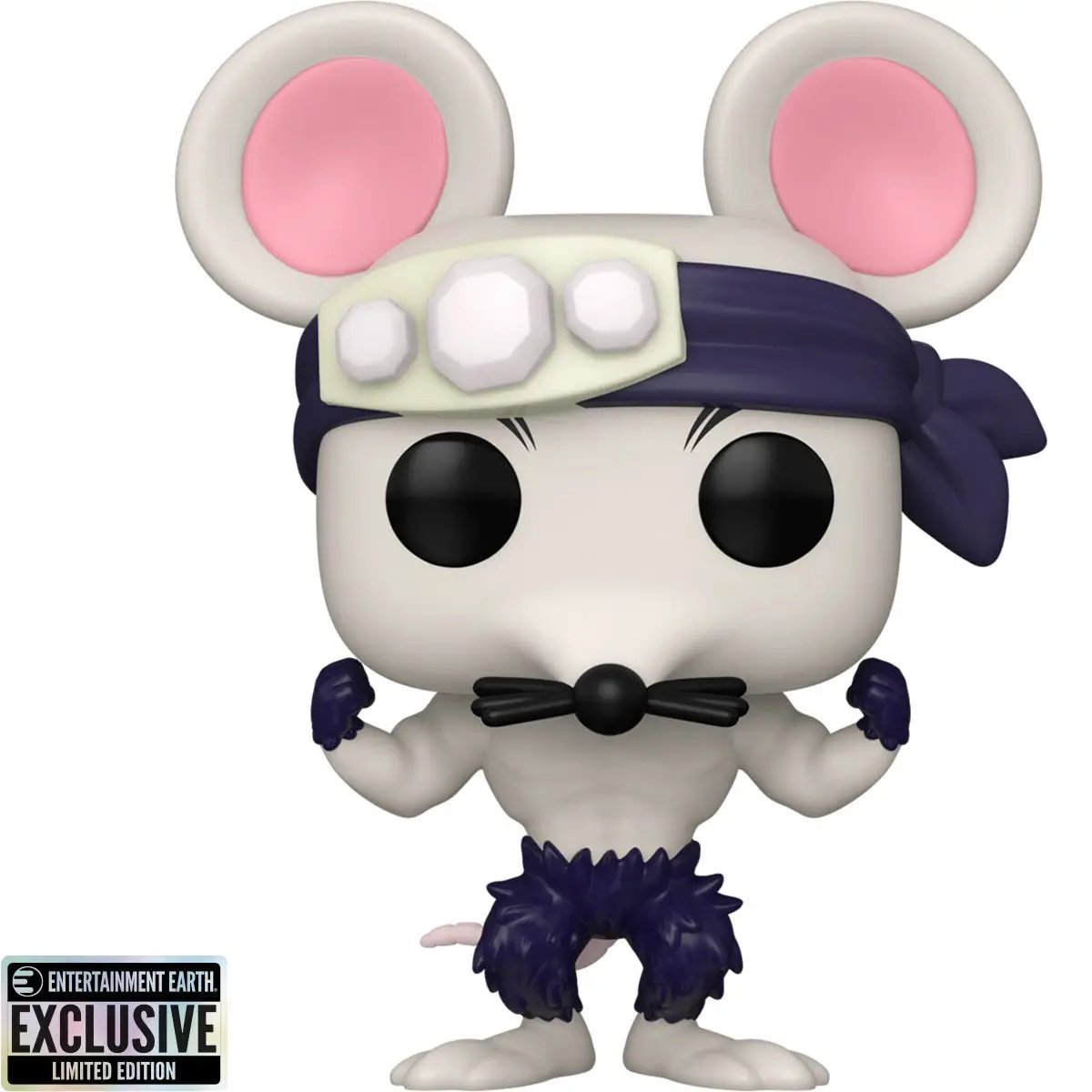 Demon Slayer Muscle Mouse Funko Pop! vinyl figure #1536, entertainment earth exclusive, featuring muscular mouse character from Demon Slayer.