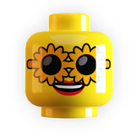 Sunflower Sunglasses on Minifig Head made using LEGO part by B3 Customs