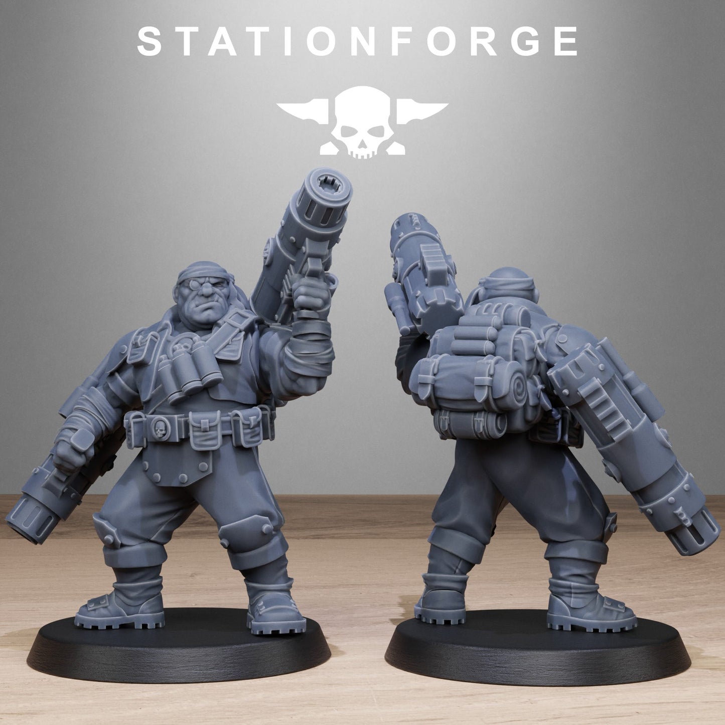 3D Printed GrimGuard Jungle Fighter Mutants x10 by StationForge Miniatures