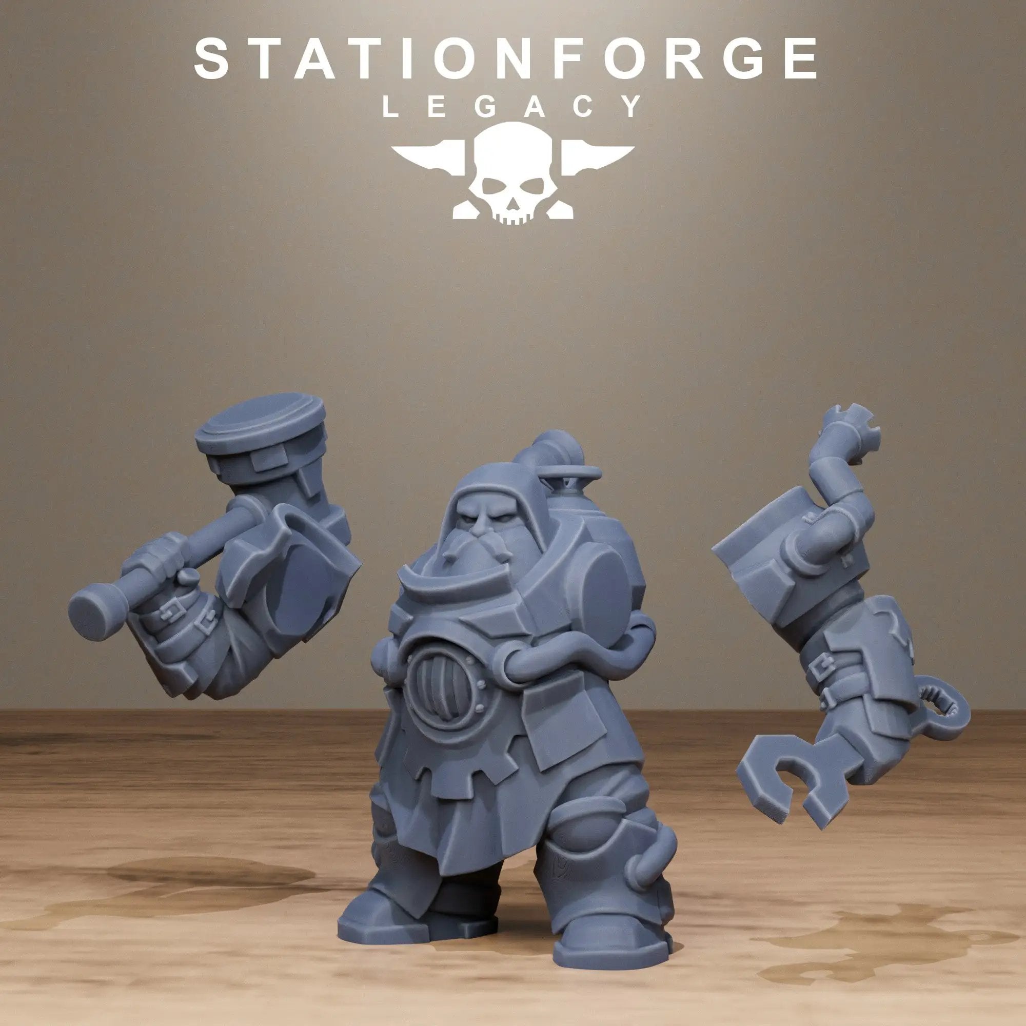 3D Printed Ironvale Dwarf Leaders by Stationforge Miniatures by Last Hope Miniatures