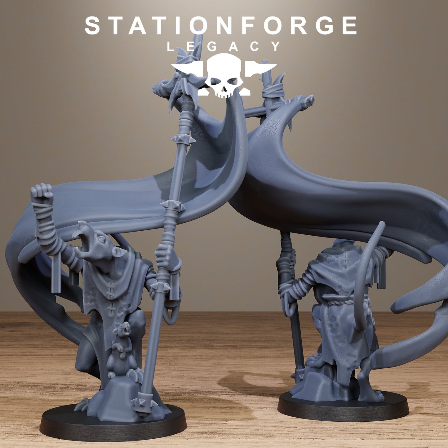 3D Printed Rotfang Plague Bearers by Stationforge Legacy Miniatures