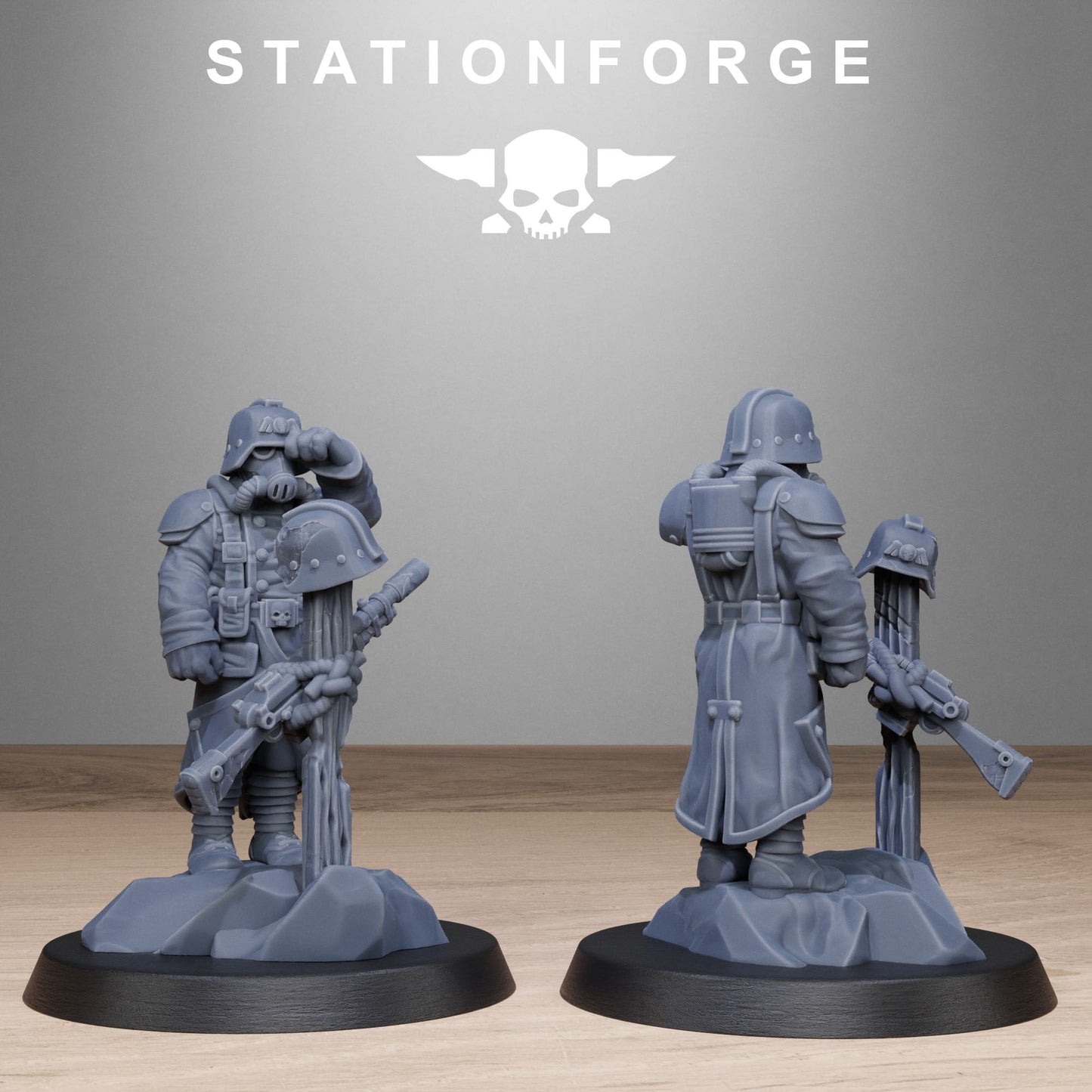 3D Printed GrimGuard Objective Markers by Stationforge Miniatures
