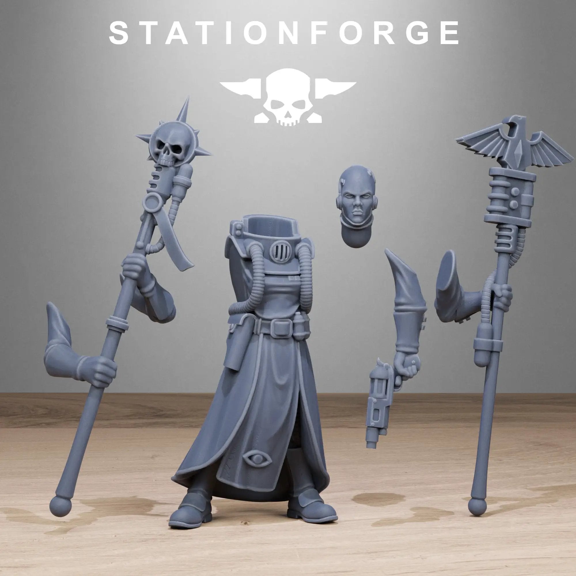 3D Printed GrimCorp Seers by StationForge Miniatures by Last Hope Miniatures