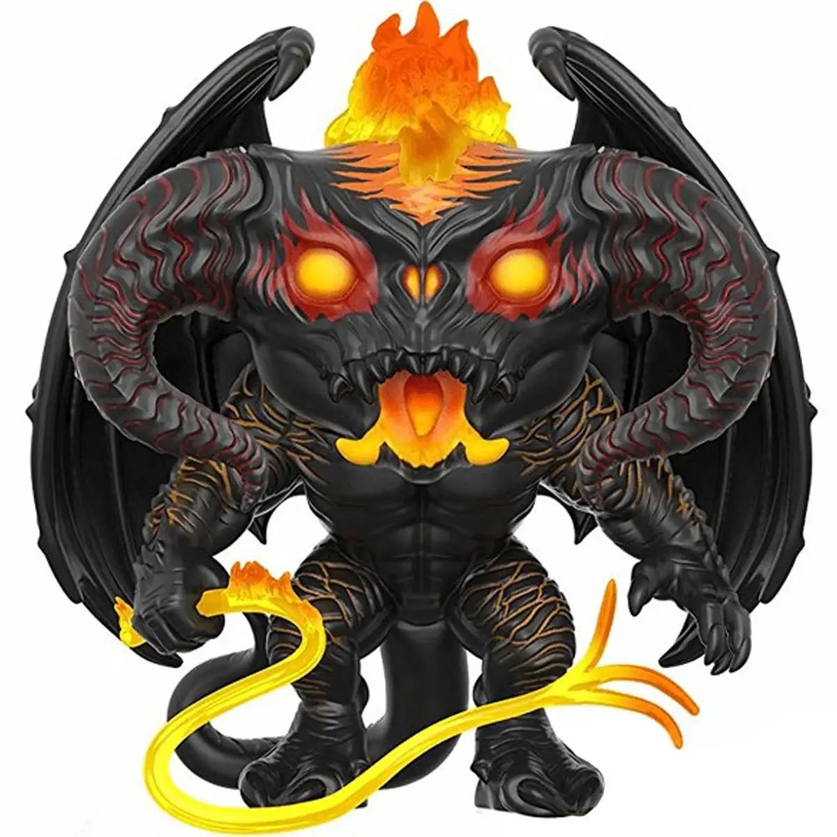 Six-inch Lord of the Rings Balrog Funko Pop! vinyl figure from THE MIGHTY HOBBY SHOP, featuring detailed design and vibrant colors.