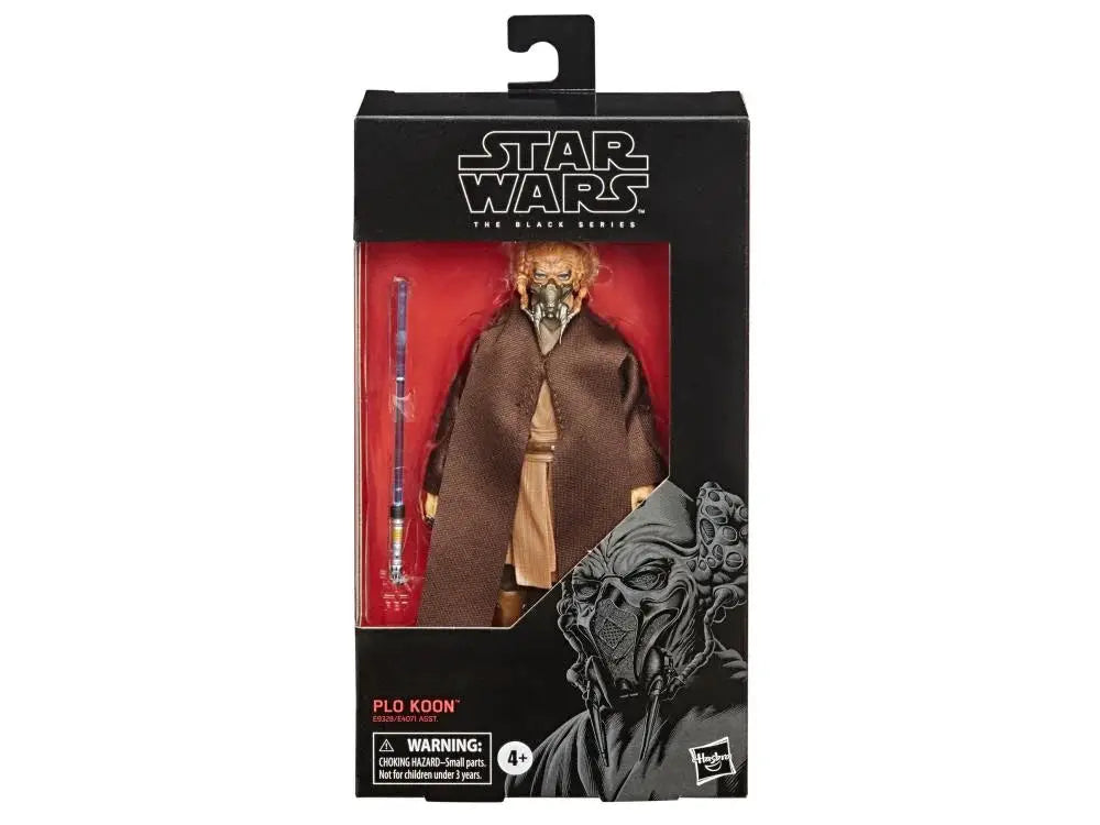 Star Wars Black Series 6-inch Plo Koon action figure from The Clone Wars with detailed costume and accessories.