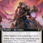 Valiant Veteran (DMU-390) - Dominaria United: (Extended Art)