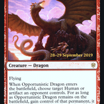 Opportunistic Dragon (PRE-133S) - Throne of Eldraine Promos Foil