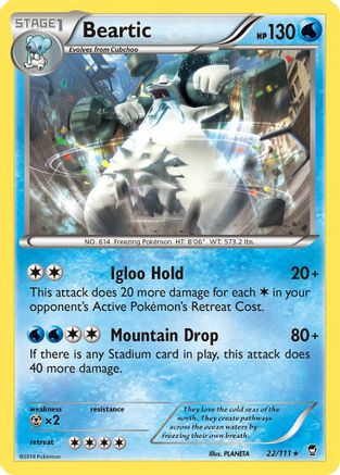 Beartic 022/111 - XY  Furious Fists
