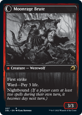 Brutal Cathar // Moonrage Brute (DBL-007) - Innistrad: Double Feature: (Double Faced Transform)
