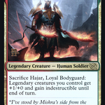 Hajar, Loyal Bodyguard (PRE-211) - The Brothers' War Promos Foil