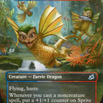 Sprite Dragon (IKO-382) - Ikoria: Lair of Behemoths / Dorat, the Perfect Pet (Borderless)