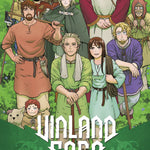Cover of 'Vinland Saga' Book Thirteen featuring characters in a group setting with a green background.