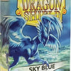 Sky blue Dragon Shield matte card sleeves by THE MIGHTY HOBBY SHOP, standard size, 60-count pack, ideal for protecting trading cards.