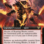Myojin of Roaring Blades (NEC-061) - Neon Dynasty Commander: (Extended Art)