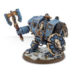 Venerable Dreadnought from Warhammer 40,000: Space Wolves, detailed miniature model by THE MIGHTY HOBBY SHOP.