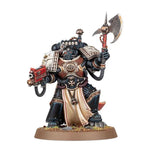 Black Templars Castellan miniature from THE MIGHTY HOBBY SHOP, showing a detailed armored warrior with a sword and shield.