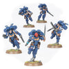 Space Marines Assault Intercessors with Jump Packs from THE MIGHTY HOBBY SHOP, featuring detailed armor and weaponry.