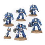Space Marines Terminator Squad miniatures in detailed power armor, ready for tabletop gaming and strategic battles.