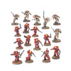 Warhammer 40,000 Combat Patrol Blood Angels miniatures set with painted Space Marines and detailed terrain pieces.