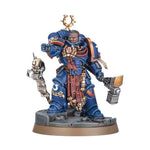 Ultramarines Warhammer 40,000 Ferren Areios miniature from THE MIGHTY HOBBY SHOP, featuring Ultramarine captain in detailed armor.