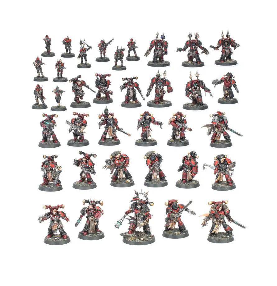 Red Corsairs Chaos Space Marines Lords of the Maelstrom battleforce figure from THE MIGHTY HOBBY SHOP, detailed model with chaos armor.