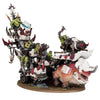 Orks Kill Rig model from THE MIGHTY HOBBY SHOP, featuring detailed Ork figures on a rugged, war-torn terrain base.
