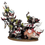 Orks Kill Rig model from THE MIGHTY HOBBY SHOP, featuring detailed Ork figures on a rugged, war-torn terrain base.