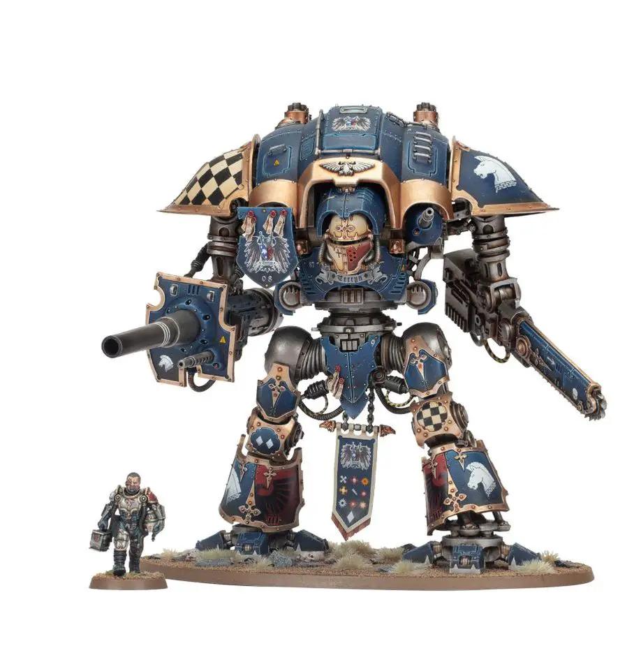 Close-up of a Knight Paladin miniature figure from THE MIGHTY HOBBY SHOP, featuring detailed armor and weaponry.