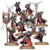 Warhammer Adepta Sororitas Battle Sisters Squad miniatures, detailed plastic figures with armor and weapons for tabletop gaming.