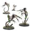 Necrons Ophydian Destroyers from Warhammer 40,000, detailed miniature models in green and metallic colors.