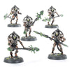 Necrons Triarch Praetorians from Warhammer 40,000, detailed miniature figures for tabletop gaming.
