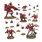 T’au Empire Farsight Cadre miniature set from Warhammer 40K, featuring detailed tau models with weapons and armor.