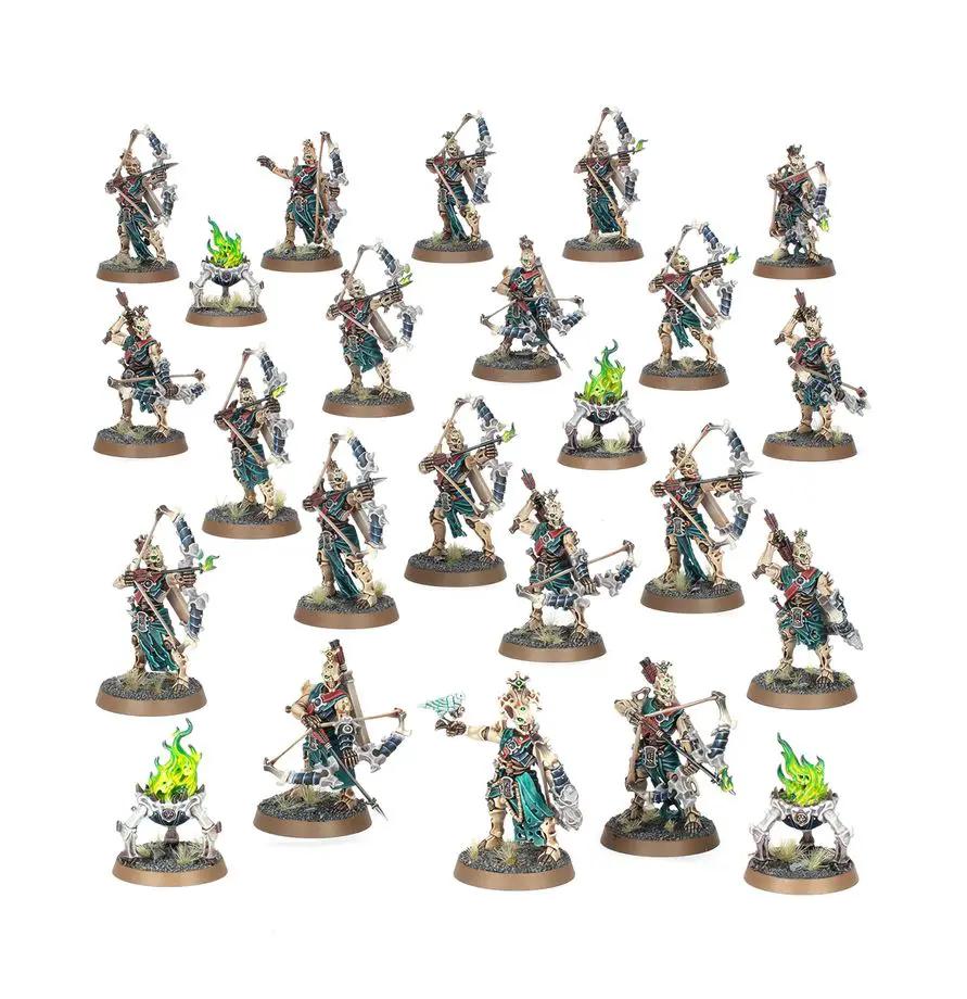 Ossiarch Bonereapers Mortek Triaxes miniatures from THE MIGHTY HOBBY SHOP, detailed bone-themed models for tabletop gaming.