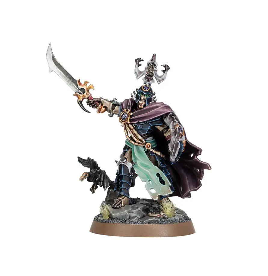 Ossiarch Bonereapers Liege-Mortek miniature from THE MIGHTY HOBBY SHOP, detailed undead warrior figure on a base.