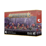 Warhammer WarSquig Herd from Gloomspite Gitz, featuring a regiment of squigs with detailed miniature models.