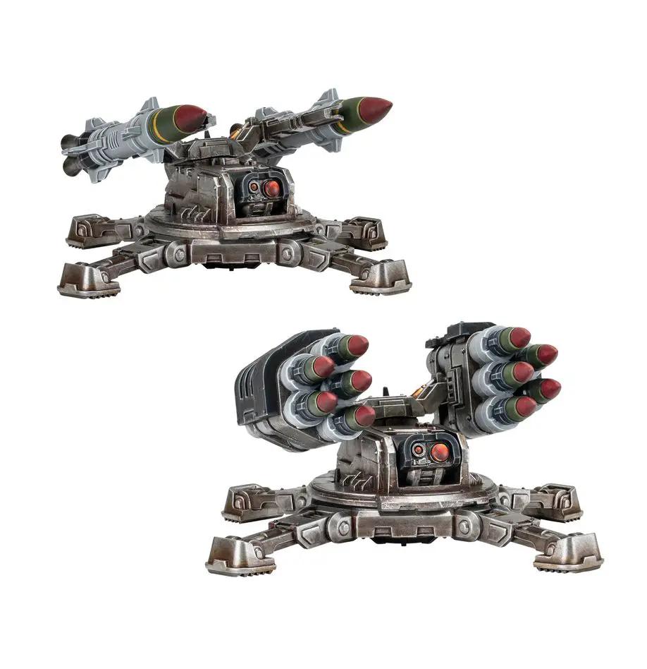 Tarantula Missile Battery model from THE MIGHTY HOBBY SHOP, featuring detailed missile launcher and military vehicle design.