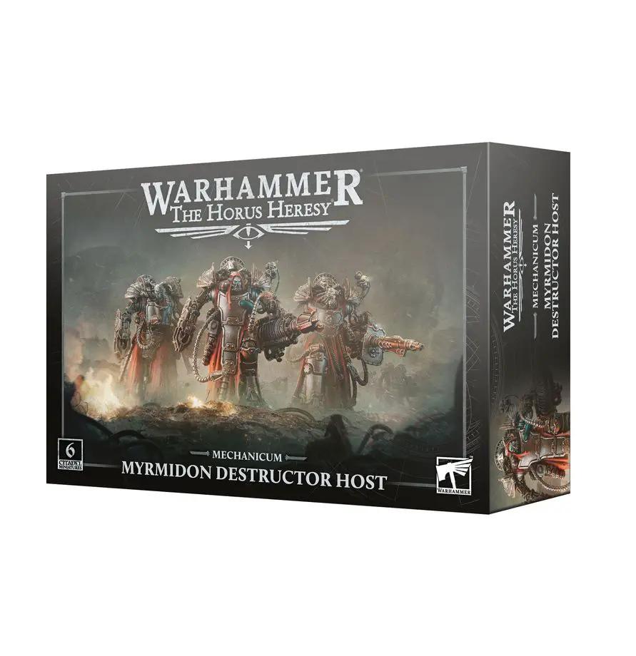Mechanicum Myrmidon Destructor Host miniature model from THE MIGHTY HOBBY SHOP, featuring detailed robotic armor and weaponry.