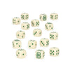 Set of Ossiarch Bonereapers dice from THE MIGHTY HOBBY SHOP, featuring detailed black and white gaming dice with bone-like designs.