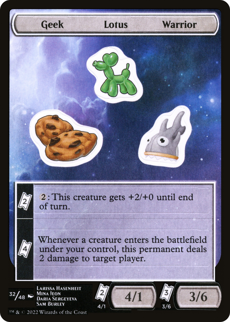 Geek Lotus Warrior (UNF-032) - Unfinity Sticker Sheets
