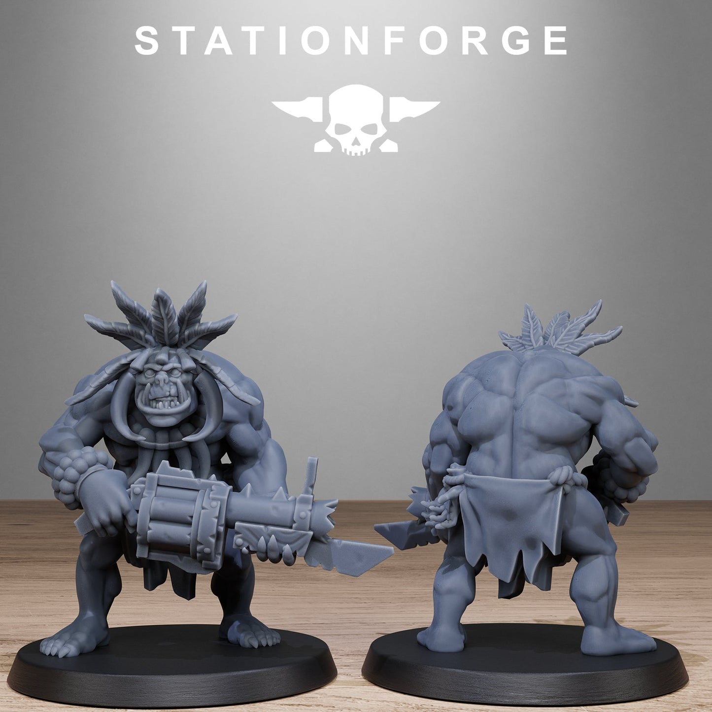 3D Printed Orkaz Tribal Infantry by StationForge Miniatures