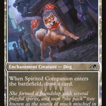 Spirited Companion (PPNEO-508) - Kamigawa: Neon Dynasty: (enchantment)