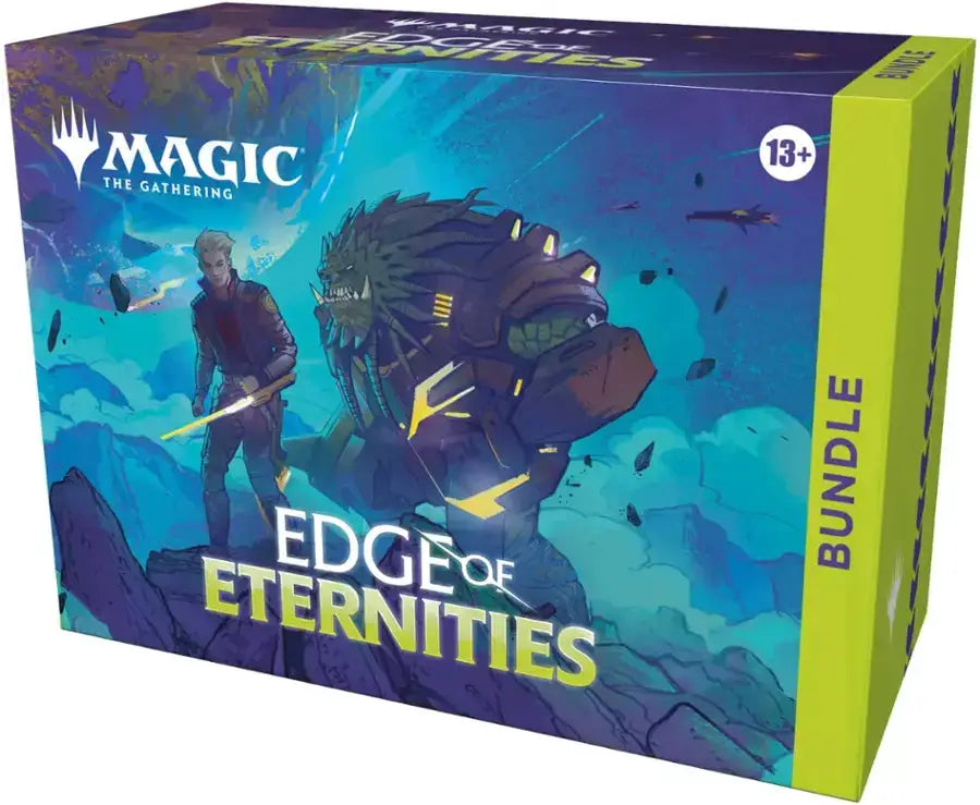 Edge of Eternities Bundle by THE MIGHTY HOBBY SHOP featuring miniature gaming figures and accessories arranged on a display tray